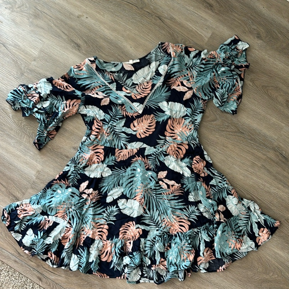 Tropical patterned dress